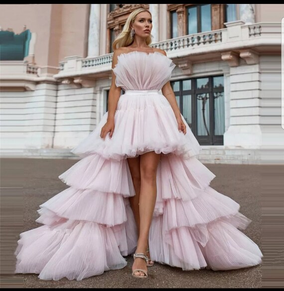 high low tulle dress