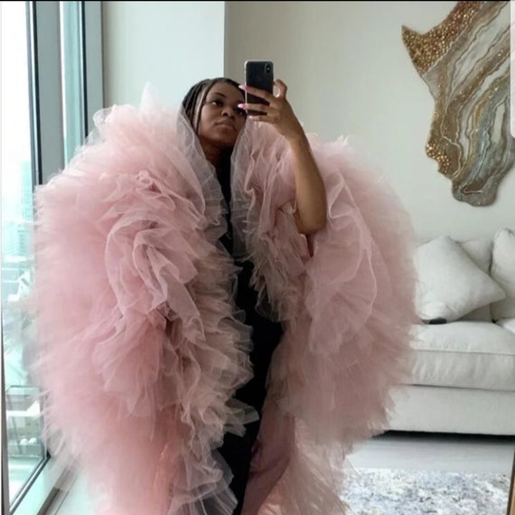 Long tulle clearance jacket