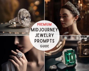Professional Midjourney Prompts Jewelry, AI Art Keywords, Step-by-Step Midjourney Guide Ebook, Tested High Quality Premium, Jewelry Design