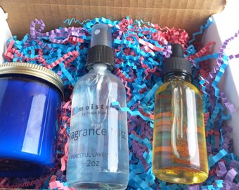 PEACEFUL LAVENDER |gift set | body cream| body oil | fragrance mist | Shea butter