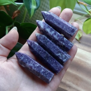 Mini Lepidolite Point - Crystal Tower - from Zimbabwe - 5- 6cm tall - Crystal Tower Obelisk