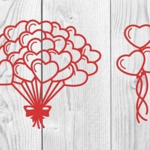 CUTTING ARCHIVE balloons carazon love and amitad cupid dia del amor svg