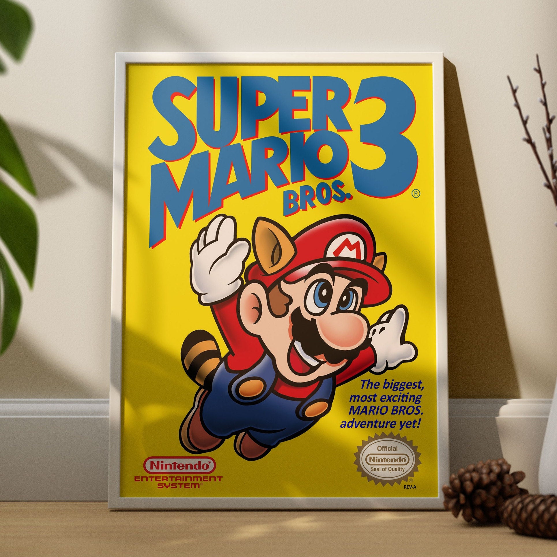 Poster Super Mario Bros 3. Cover Nintendo Entertainment System (1988) Poster