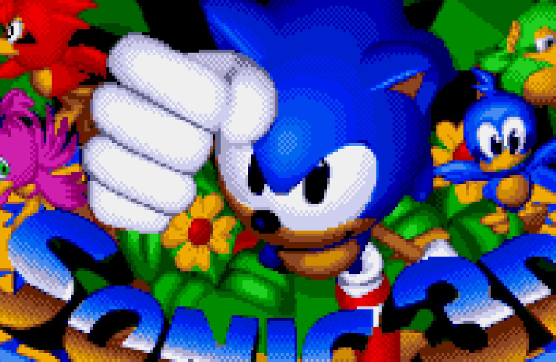 Poster Sonic 3D Blast Title Screen Genesis/mega Drive SEGA Etsy