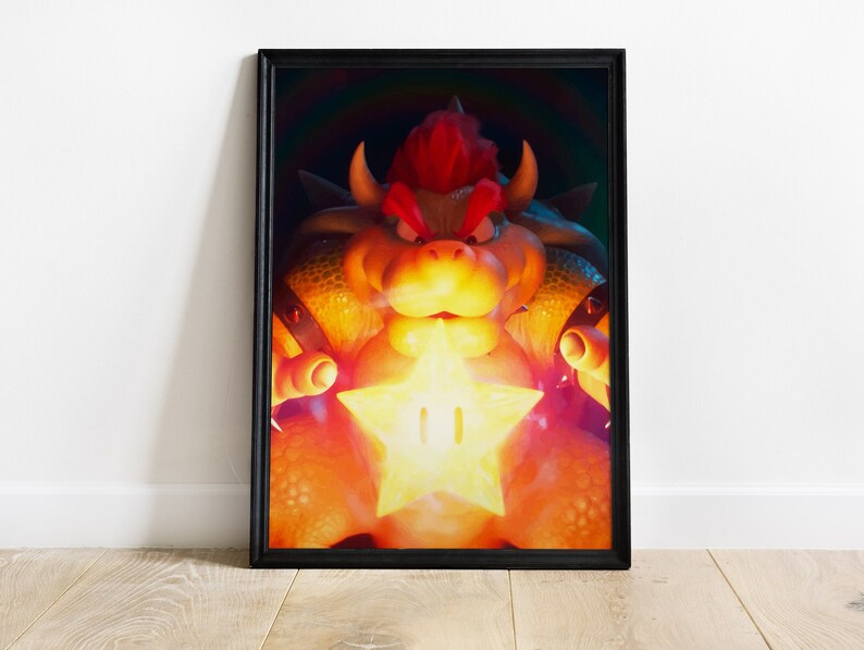 Poster the Super Mario Bros. Movie Bowser Scene Minimalist Etsy