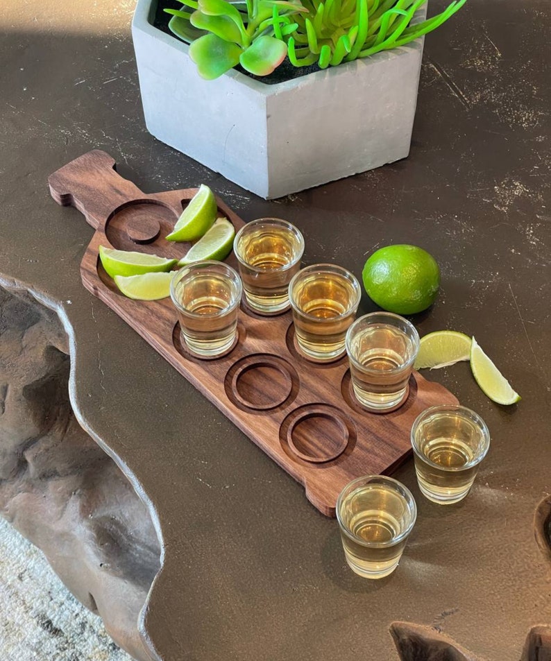Tequila Party Tray Tequila Flight Board Tequila Shot Board Etsy