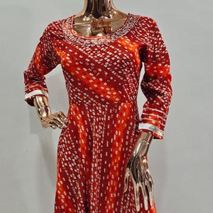 Anarkali Kurta Indiase jurk trouwjurk A-lijn Kurta set voor vrouwen geborduurde Empire Kurta vrouwen maxi jurk lange Kurta Pakistaanse jurk