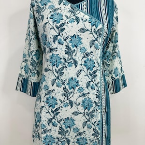 Printed Tunic Kurta Short Kurti T-shirt For Women Tunic Dress Short Kurti 3XL Plus Size Kurta Indian Kurti Tops and Tees Indian Dress