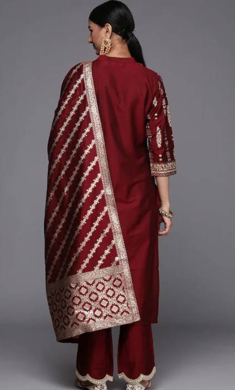 Indian Wedding Kurta Indian Wedding Dress Ethnic Wear Maroon Ethnic