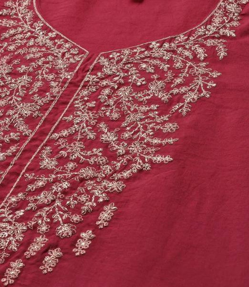 Zari Work Kurta Indian Wedding Dress Ethnic Wear Etsy