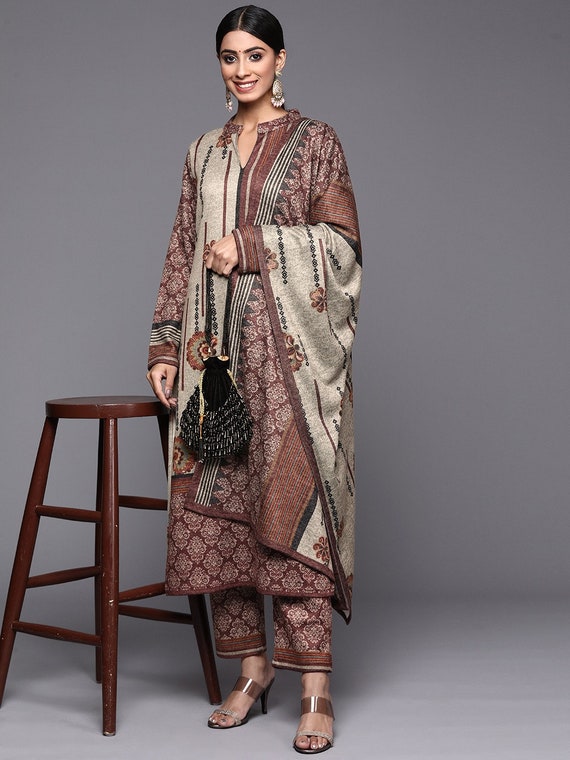 Discover 82+ woolen palazzo suit latest