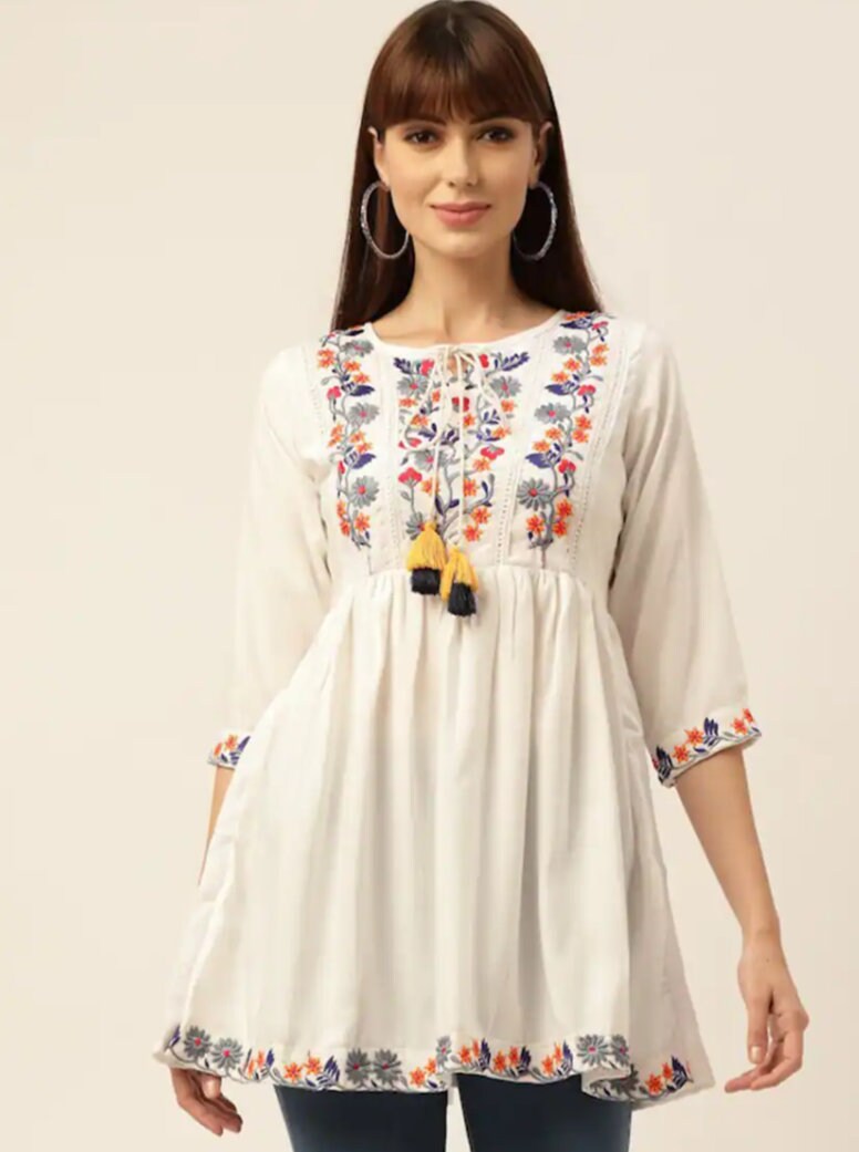 Indian tunic tops plus size clearance