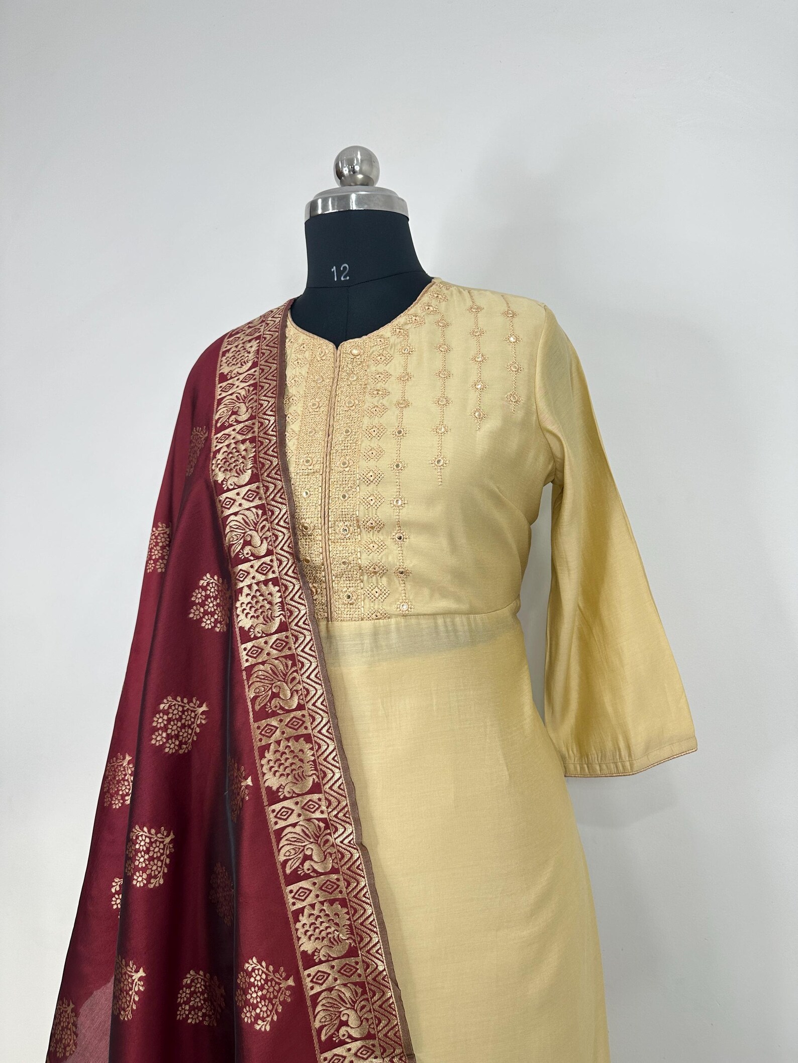 Kurta Palazzo Set - Indian Wedding Dress - Ethnic Wear - Long Kurta Set ...