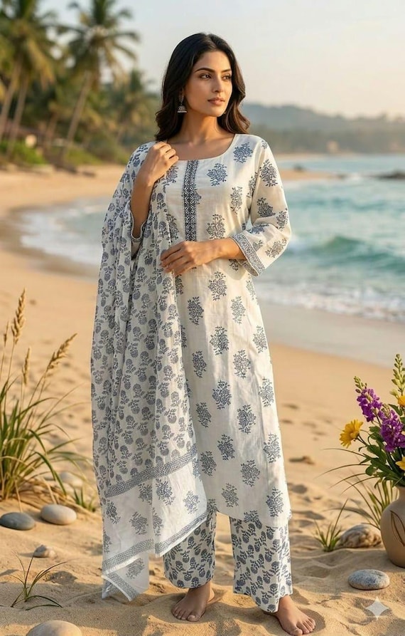 cotton kurta dress Readymade Plus Size Set Salwar Kameez Set Indian Ethnic Kurta Palazzo Pakistani Suit Set Kurtis for Women XXL to 5XL Kurta Set Azazie Barbara Junior Ready Water Resistance: 5 ATM Printed kurta sets complemented by three size:US 12 (L)
