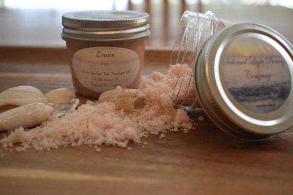 Atlantic Sea Salt Body Scrub in Lemon 8 Oz - Etsy