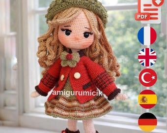 Parla Amigurumi Doll Crochet Pattern | Girl Doll Tutorial (PDF Download)
