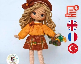 Isabella Amigurumi Doll Crochet Pattern | Girl Doll Tutorial (PDF Download)