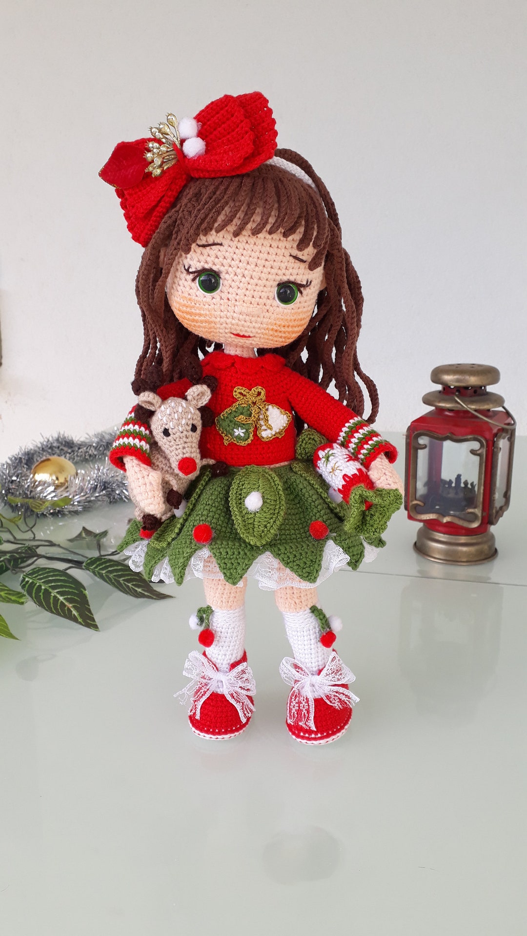 Poupée Amigurumi Gothique Faite Main – Crochet, Pièce Unique, Rare