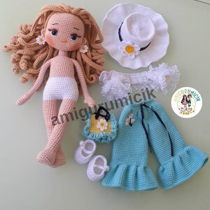 Daisy Amigurumi Doll Crochet Pattern PDF | Girl Doll Tutorial | English Turkish French image 5
