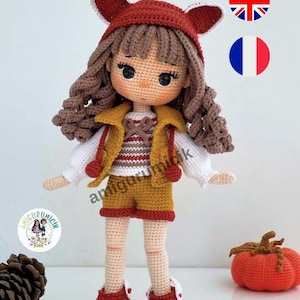 Crochet  Doll Pattern: Talya Amigurumi (English,French)