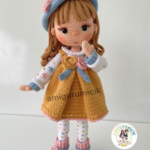 Modèle au crochet pour poupée Layla Amigurumi | Tutoriel sur une poupée fille de niveau intermédiaire (téléchargement PDF)