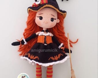 Halloween Crochet Witch Doll Pattern | Sementa Amigurumi PDF Tutorial (English)