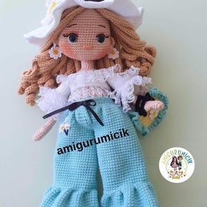 Daisy Amigurumi Doll Crochet Pattern PDF | Girl Doll Tutorial | English Turkish French image 9