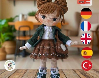 Polly Amigurumi Doll Crochet Pattern | Girl Doll Tutorial (PDF Download)