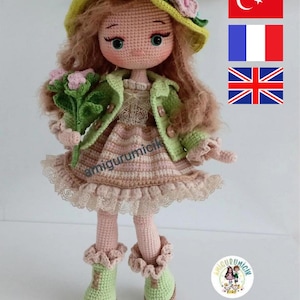 Crochet Doll  Pattern : Esther Amigurumi (English, French, Turkish)