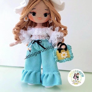 Daisy Amigurumi Doll Crochet Pattern PDF | Girl Doll Tutorial | English Turkish French image 2