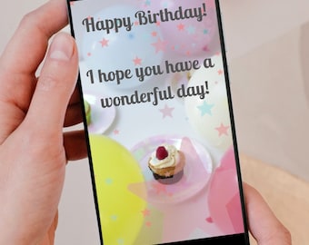 Animated Birthday E-Card with Music (Digital Download), Instant download