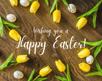 Happy Easter Animated Greeting Card, E-card, Digital card, extra version with background music included!