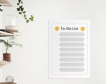 Minimalist Printable To-Do List Template - Get Organized and Productive - Instant Download, Template for Kids and Adults, A4 Letter Size