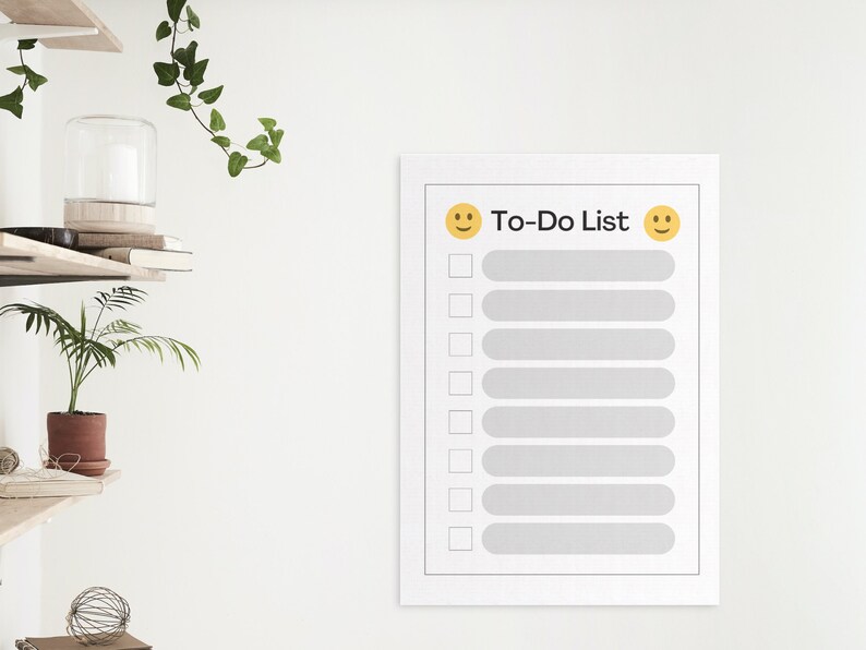 Minimalist Printable To do List Template Get Organized and Productive Minimalist Printable To do List Template Get Organized and Productive
