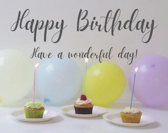 Animated Digital Birthday E-card with Music (Digital Download)