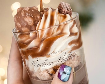 Rocher Praline FragranceCandle | Dessert gift candle | Soy Wax Candle | Scented Candle