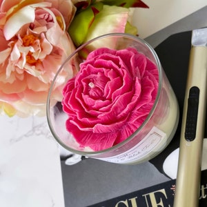 Fragrant flower candle | Gift Rose Candle 160ml | Vegetable Wax Candle | Scented Candle