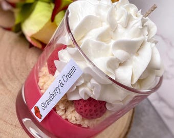 Strawberry Fragrance Candle | Dessert gift candle | Soy Wax Candle | Scented Candle