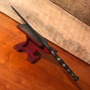 Hand Forged Steel Magic Wand: Twisted Handle Spellcraft Art