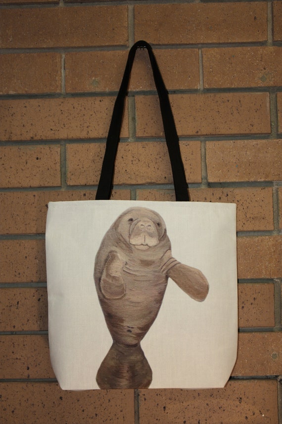 Manatee Beach Tote Bag - Etsy