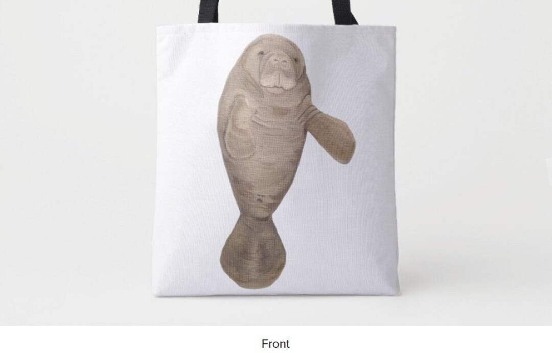 Manatee Beach Tote Bag - Etsy