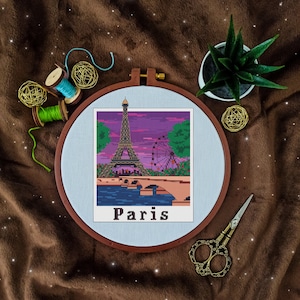 Paris city Cross Stitch Pattern