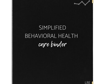 Simplified Behavioral Health Care Binder