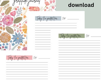 Floral Gratitude Journal | Digital Download