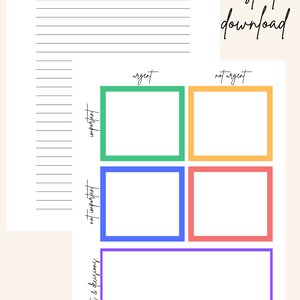 The Eisenhower Matrix Digital Planning Notebook