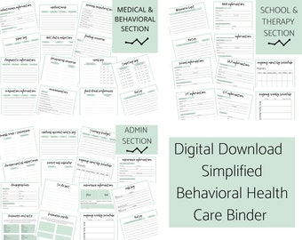 Simplified Behavioral Health Care Binder - DIGITAL DOWNLOAD