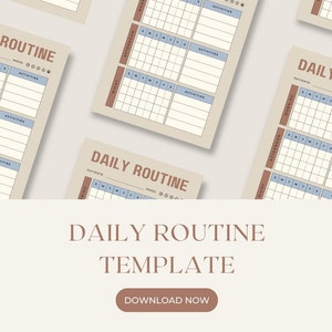 Printable Daily Routine Planner Template Morning Afternoon - Etsy