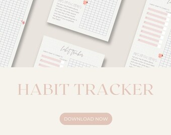 Monthly Habit Tracker Printable  - Colorful Monthly Habit Tracking Chart