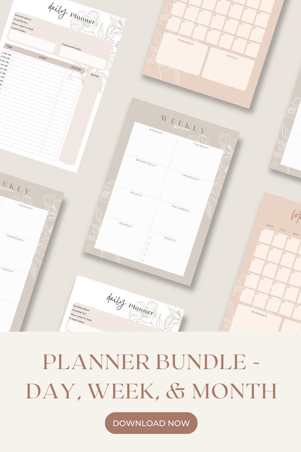 Ultimate Planner Bundle Daily, Weekly and Monthly Planner Pages 8x11 ...