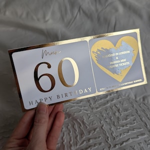 60th Birthday Scratch Card Gift | Personalised Birthday Voucher | Scratch to Reveal Surprise | 60th Gift Idea Him Her image 2